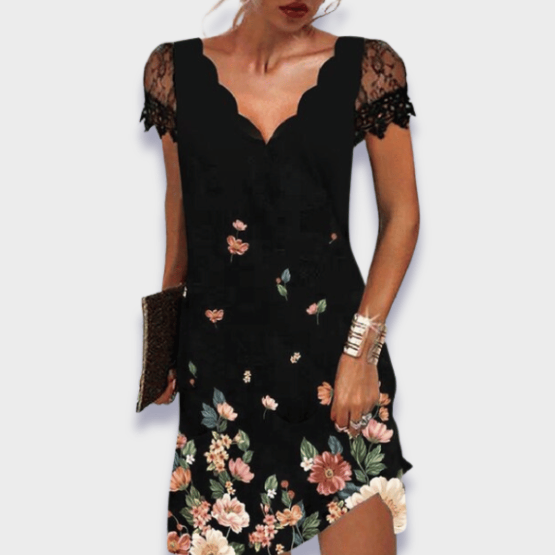 Martine – Sukienka | Damska | Koronkowe detale, wycięcia, luźny fason | Styl na specjalne okazje | IVY&CO