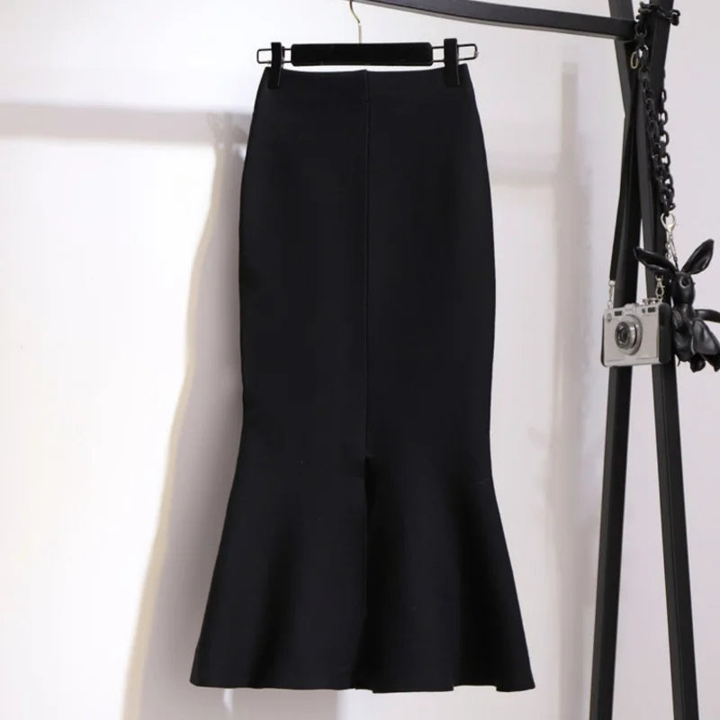 Spódnica Trąbka w Wzór Houndstooth