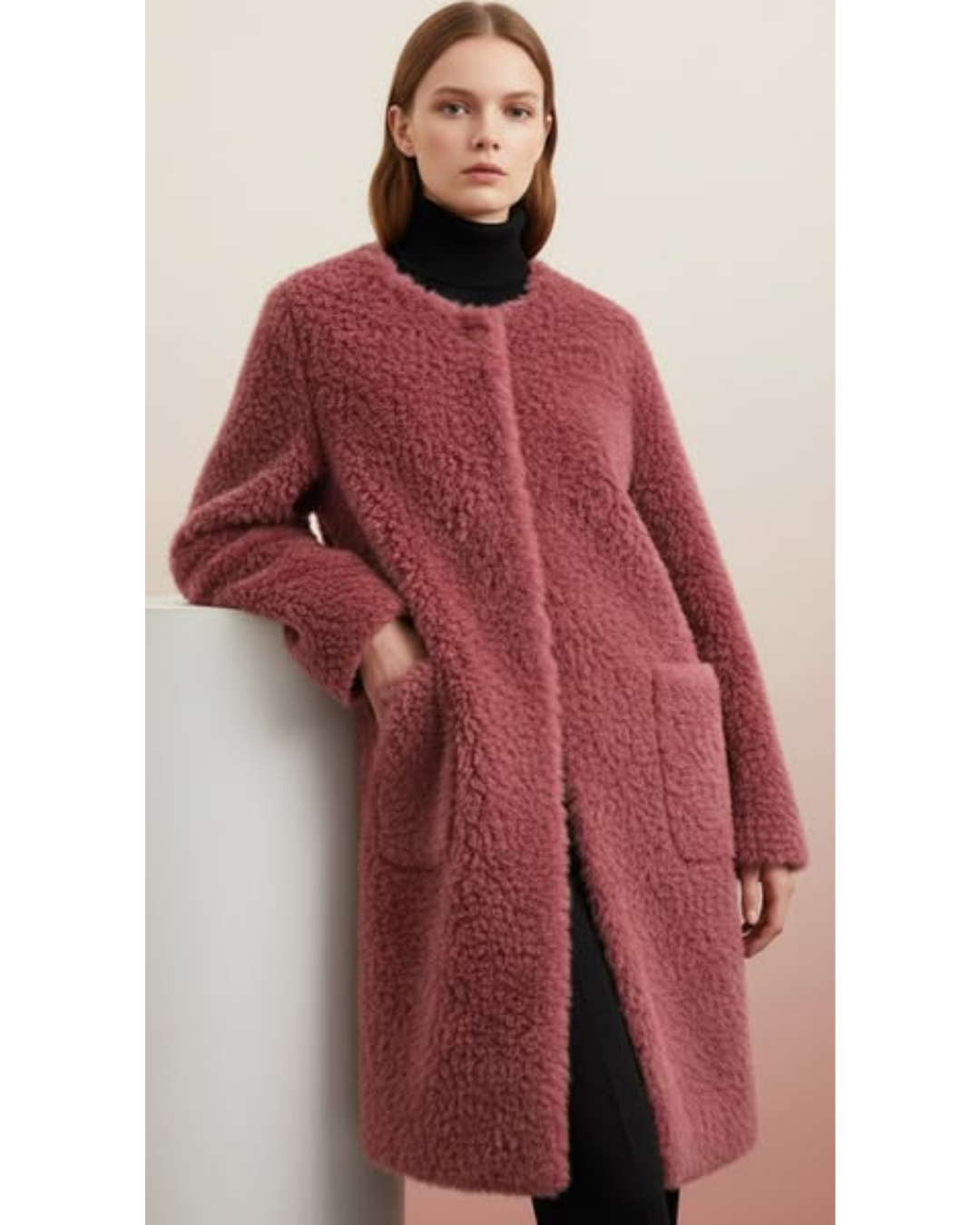Olivia Couture – Płaszcz Teddy z owczej skóry
