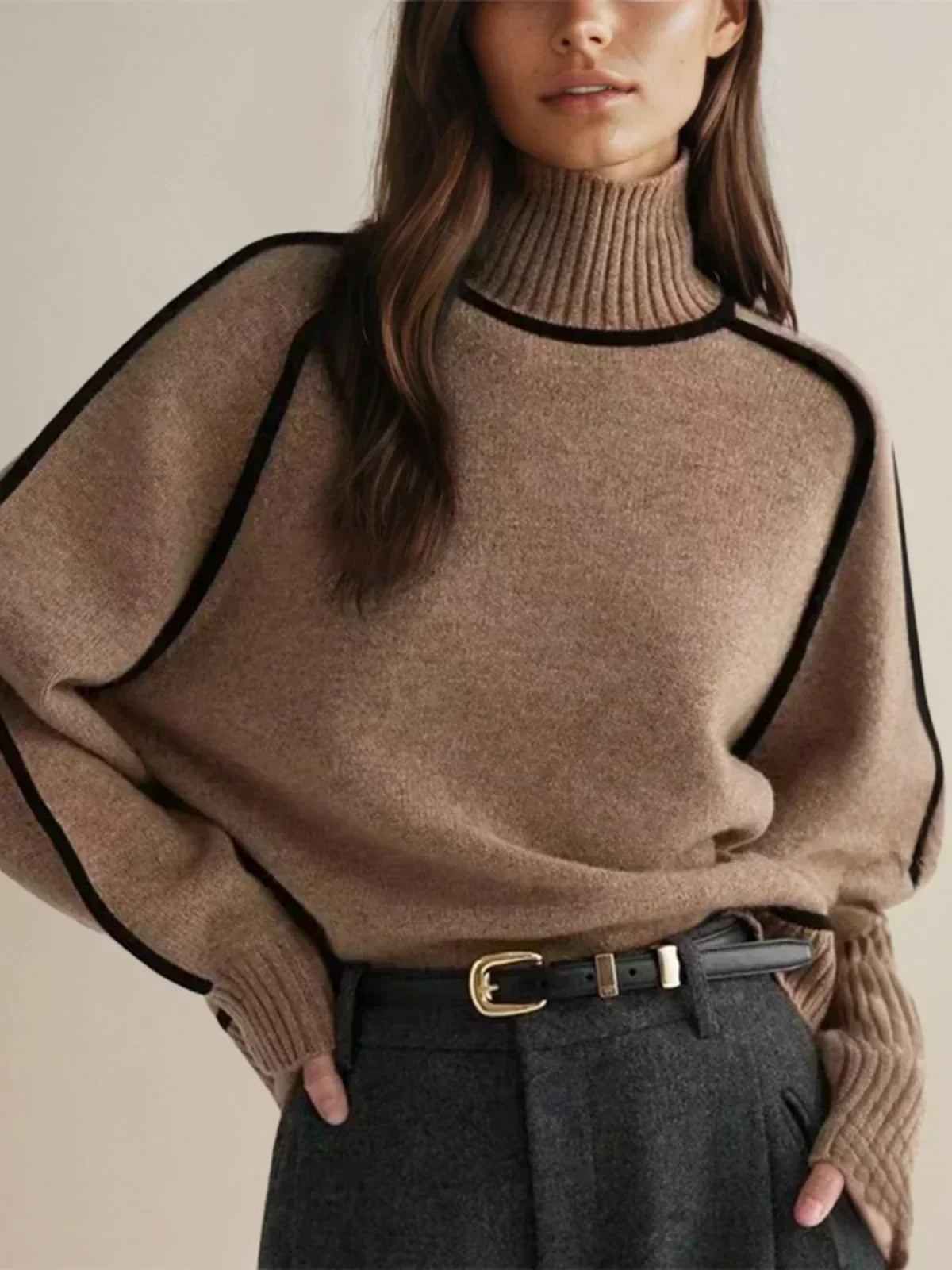 Kornelia | Elegancki sweter z golfem