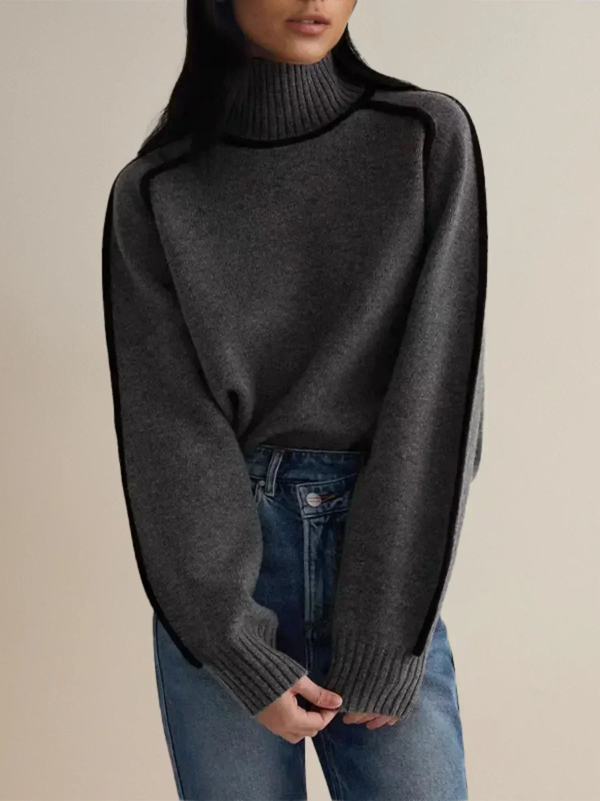 Kornelia | Elegancki sweter z golfem