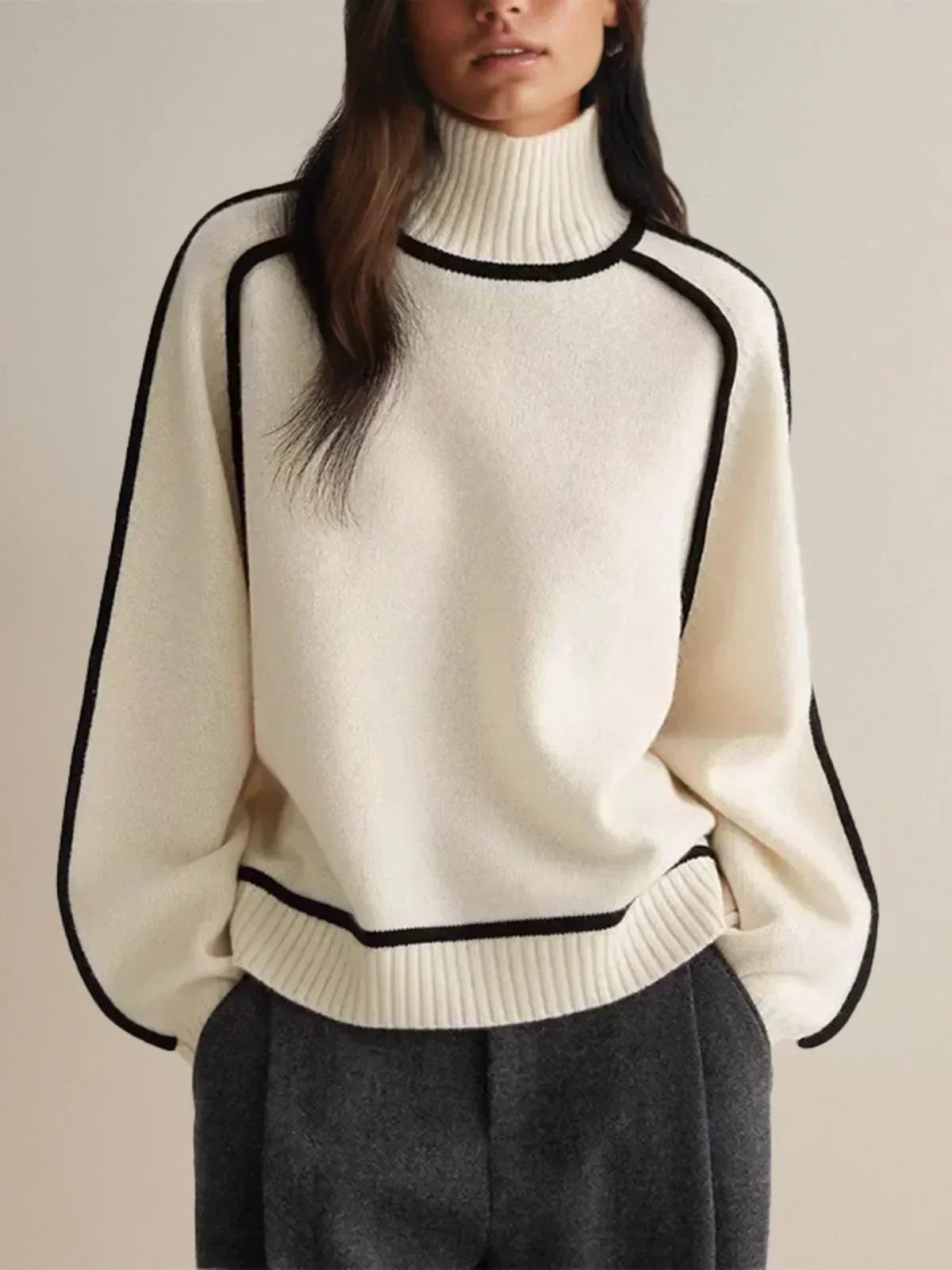 Kornelia | Elegancki sweter z golfem