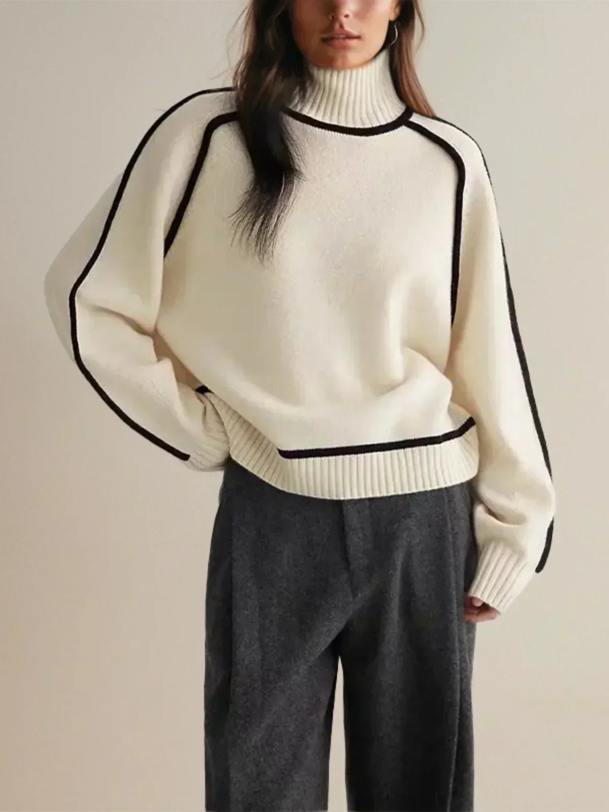 Kornelia | Elegancki sweter z golfem