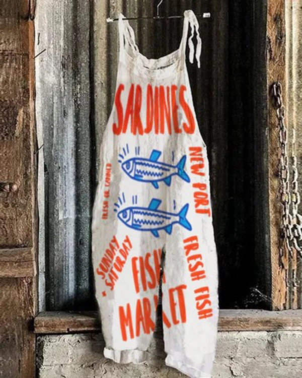 Solea | Lekki, ręcznie robiony kombinezon w wzór sardynki