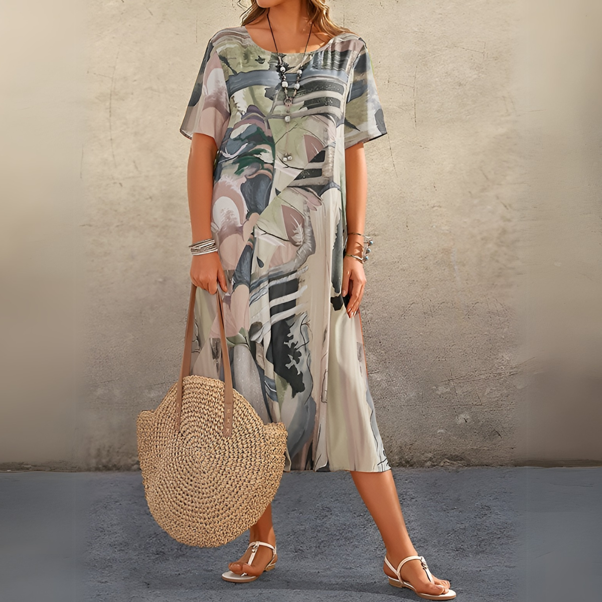 Joelle – Letnia sukienka | Moda kobieca | Unikalny fason & luźny krój | Żywe kolory & przewiewny komfort | IVY&CO