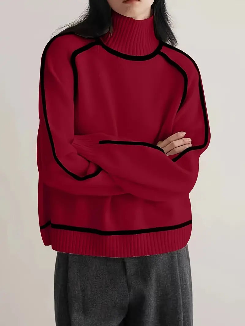 Kornelia | Elegancki sweter z golfem