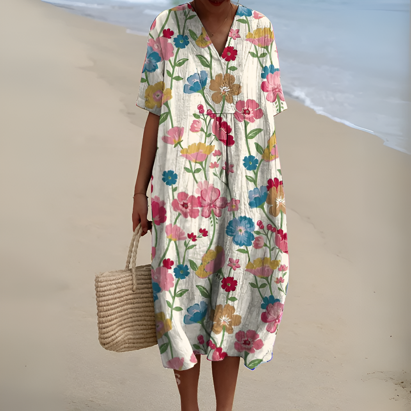 Noelia™ | Elegancka sukienka w geometryczne wzory