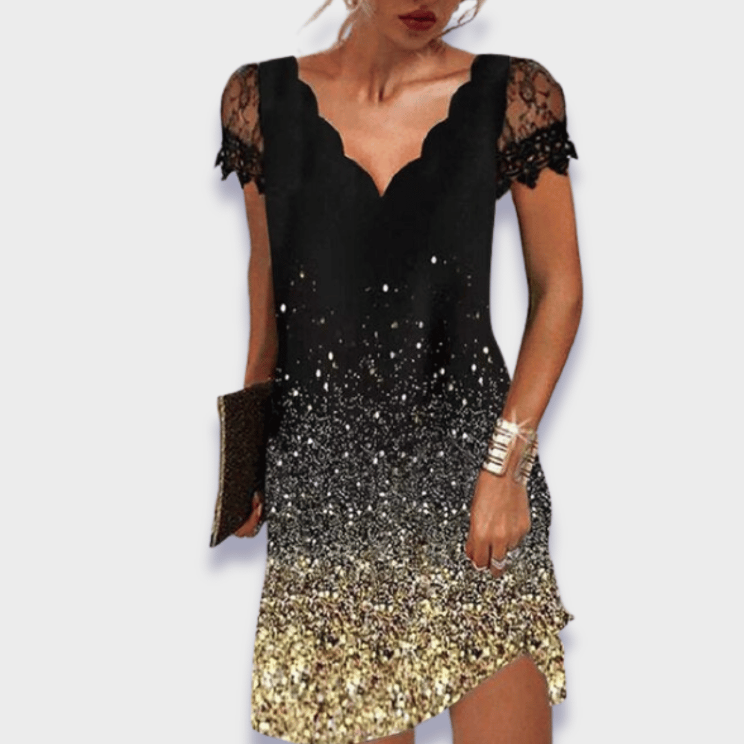 Martine – Sukienka | Damska | Koronkowe detale, wycięcia, luźny fason | Styl na specjalne okazje | IVY&CO