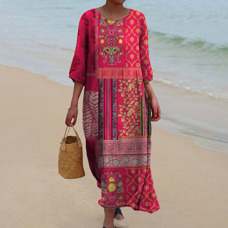 Marlene – Sukienka maxi Boho o luźnym kroju