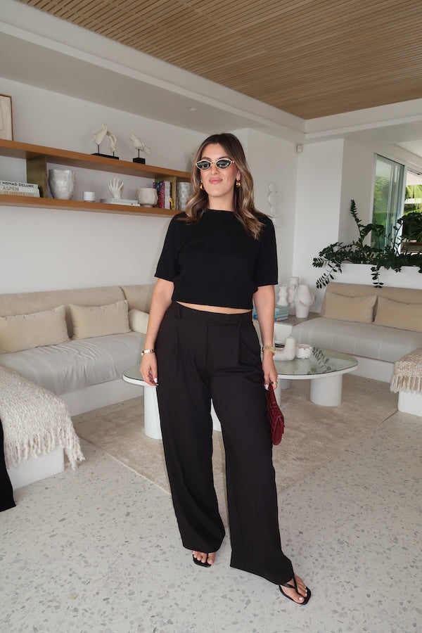 Pantaloni Tailored Kate Negru