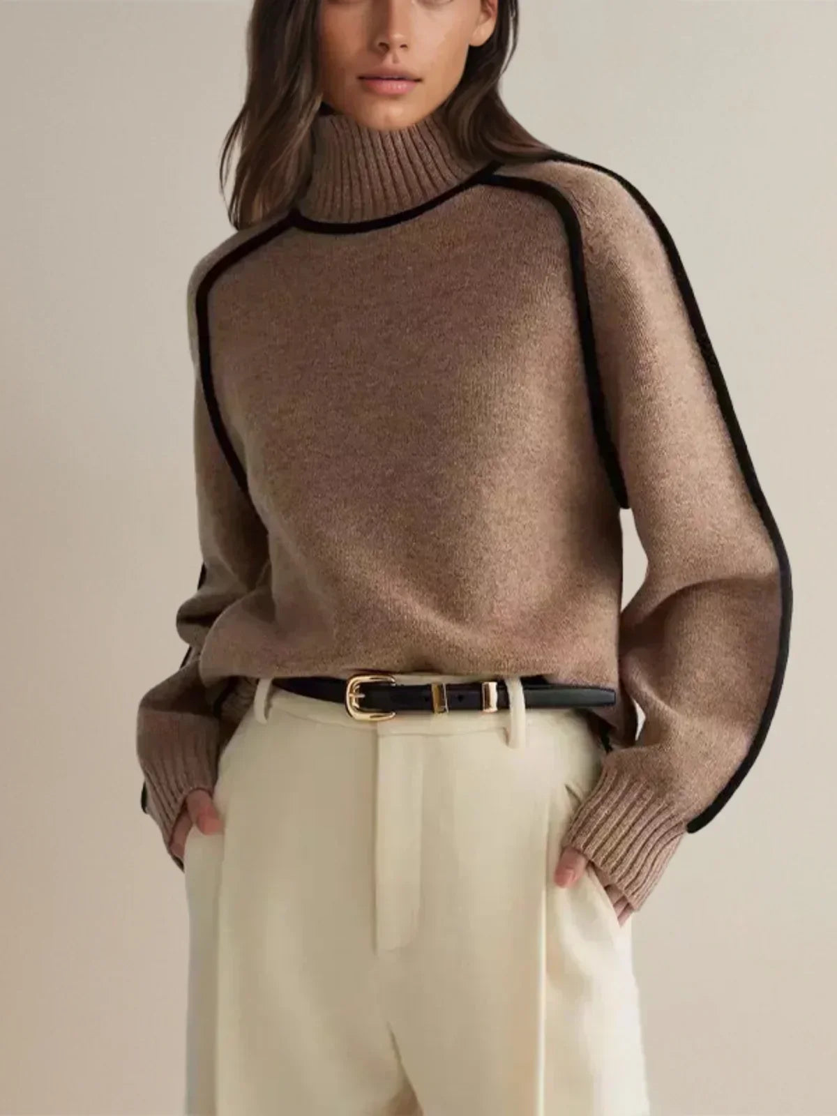 Kornelia | Elegancki sweter z golfem