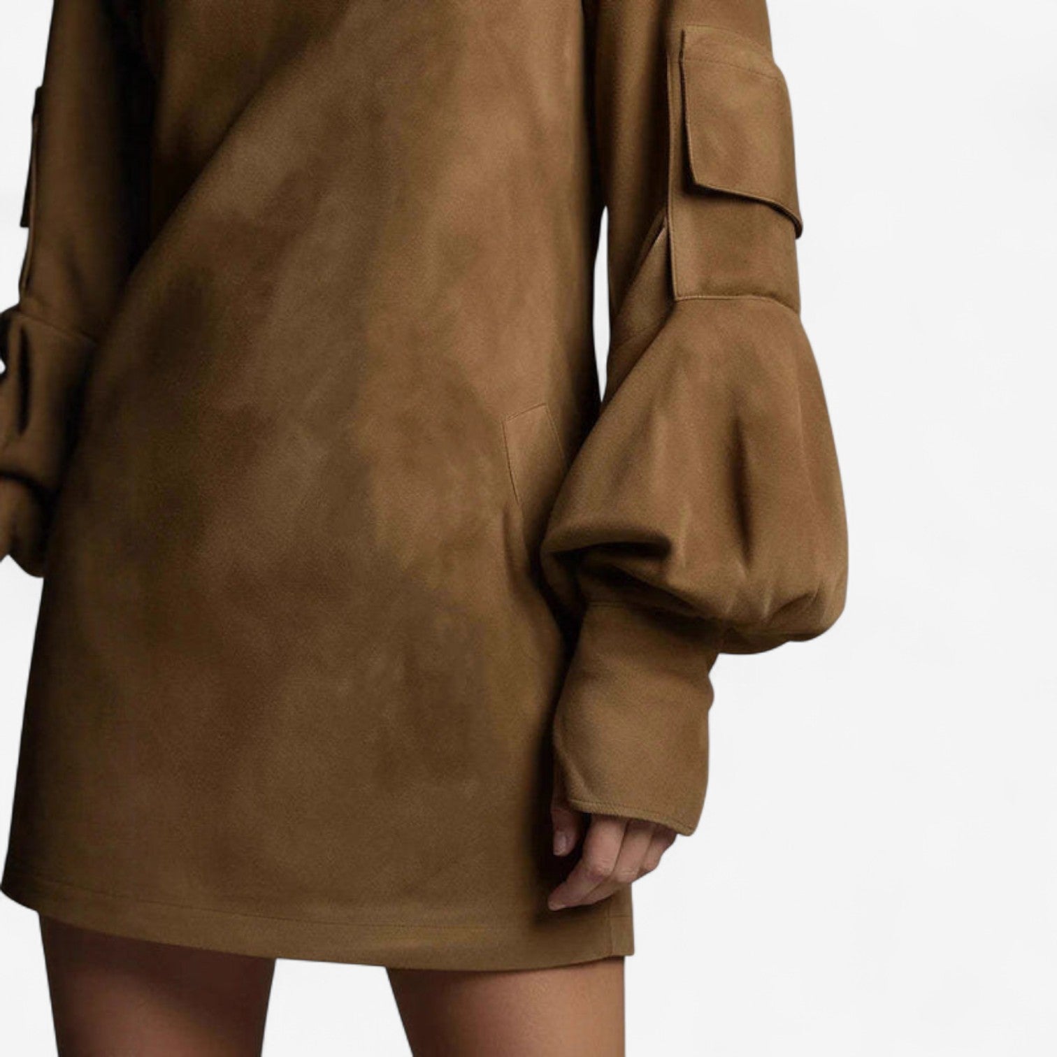 Tania™ Sukienka Mini z Wysokim Kołnierzem