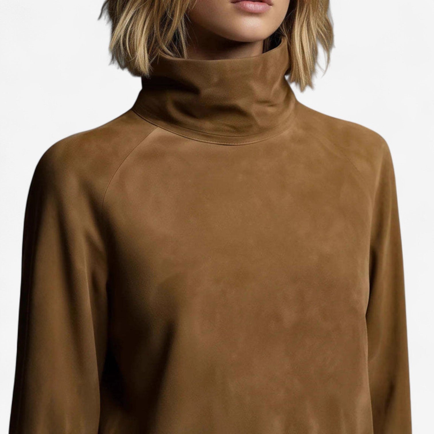 Tania™ Sukienka Mini z Wysokim Kołnierzem