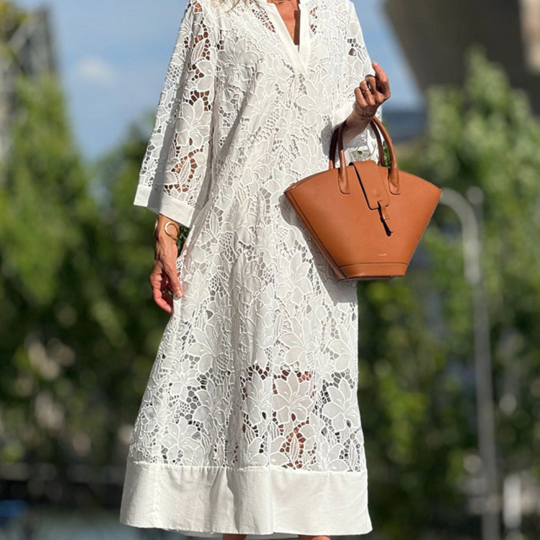 Grace – Sukienka koronkowa | Damska | Zaznaczona talia i miękki fason | Ponadczasowy styl i komfort | IVY&CO