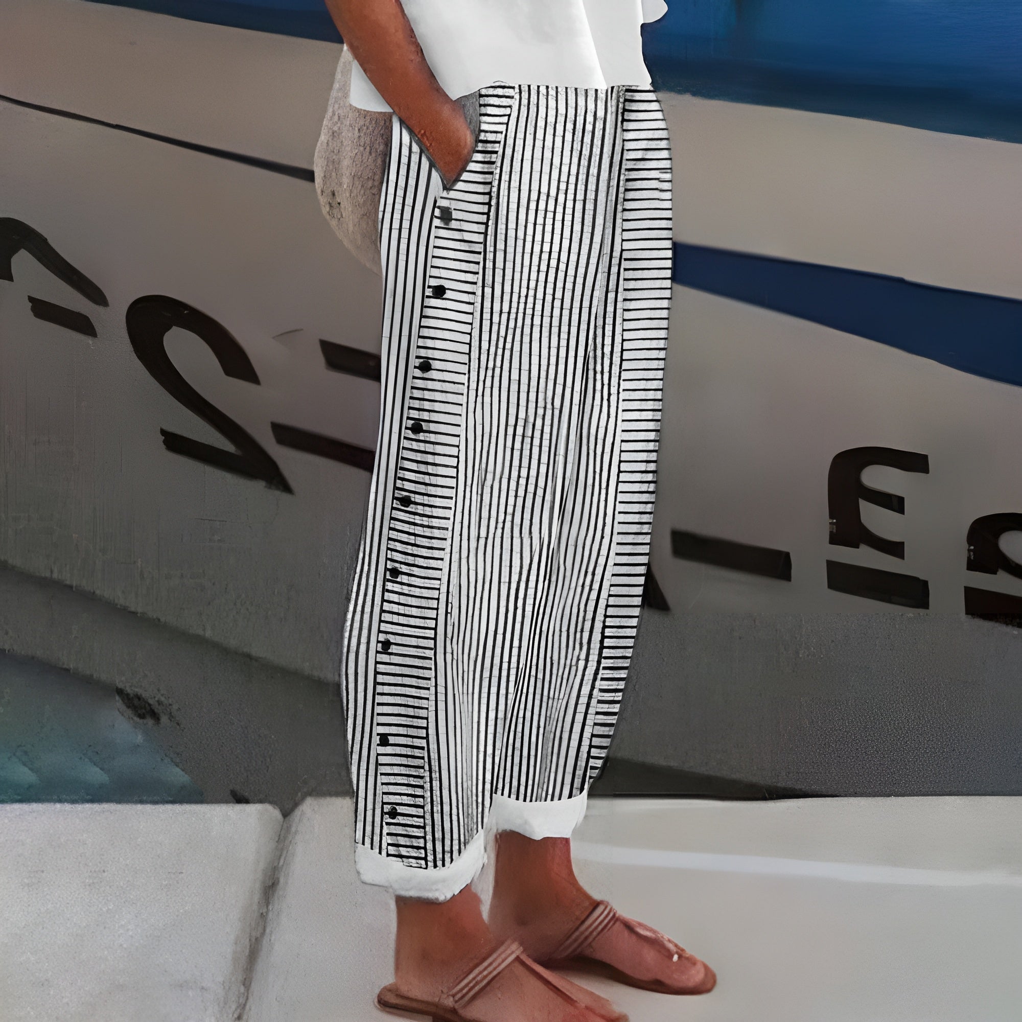 Dagny | Pantaloni ușori din in