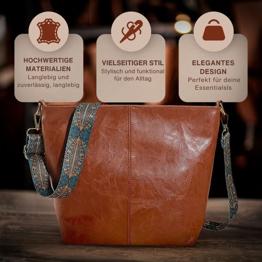 Greta - Vintage skórzana torba na ramię